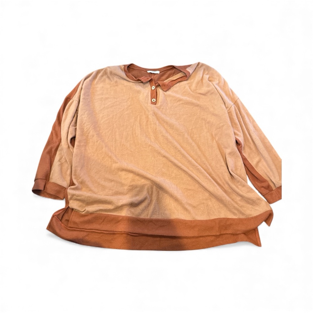 Tan and Brown Shirt